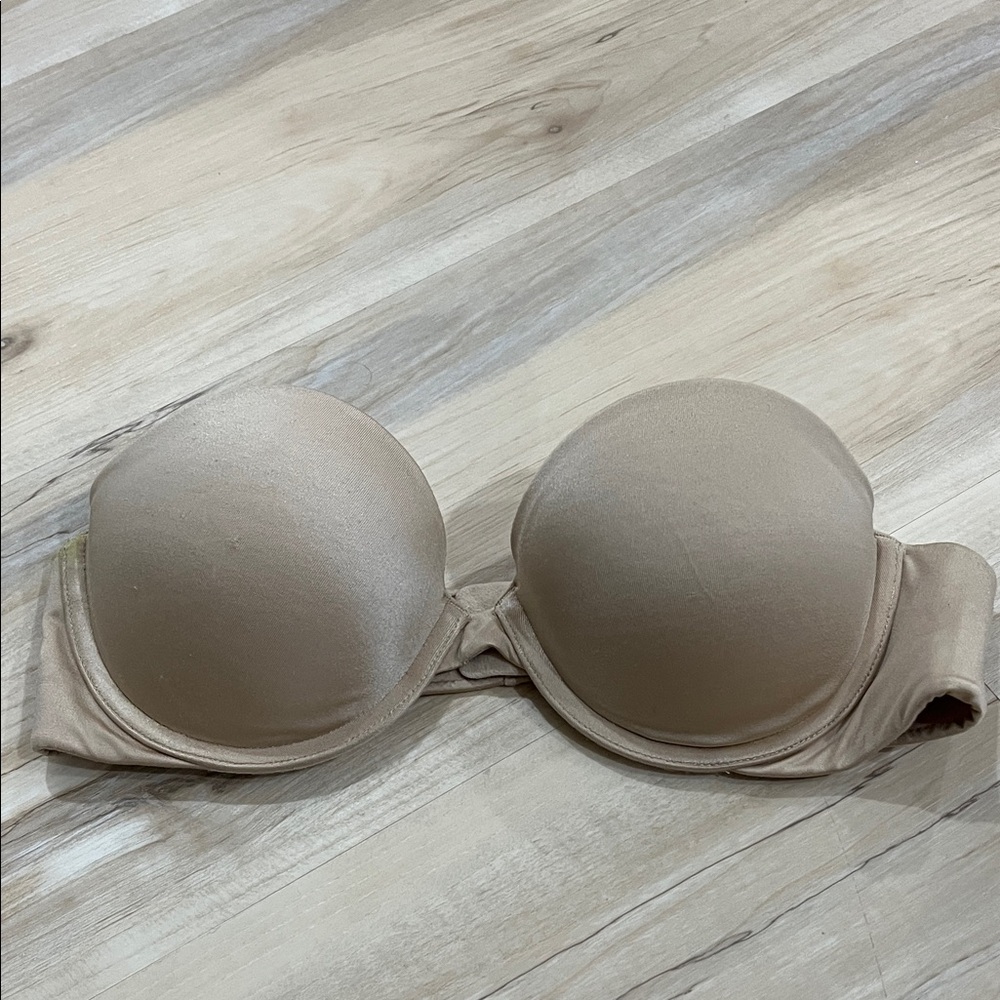 Aerie Women’s Strapless Bra 32B Nude Tan Push Up Adjustable